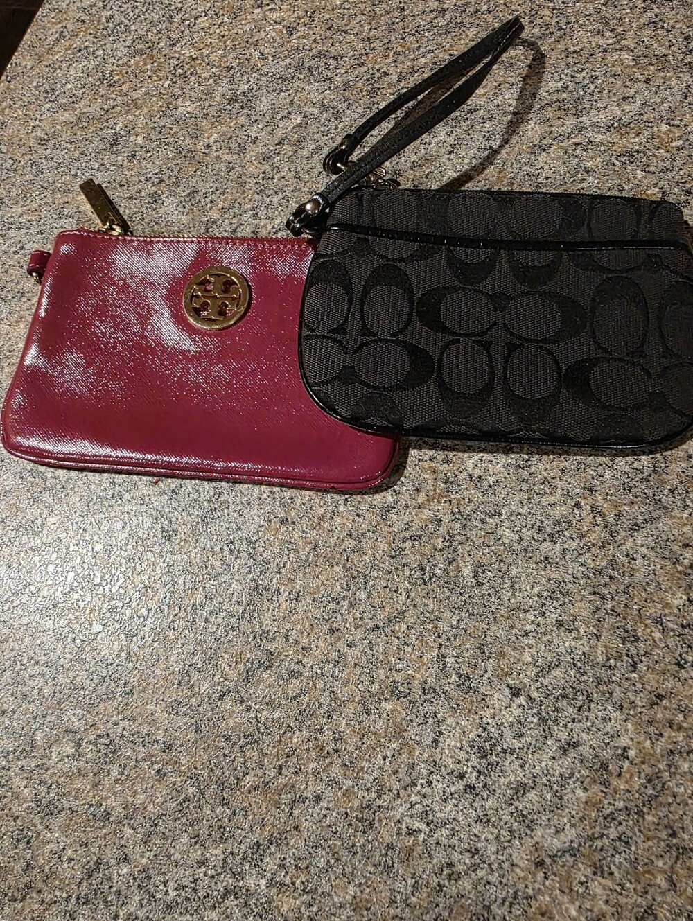 Tory Burch Glossy Magenta Wristlet & Coach Wristlet/2fer